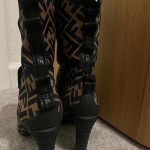 Signature Fendi Tronchetto Boots Size 37